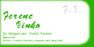 ferenc vinko business card